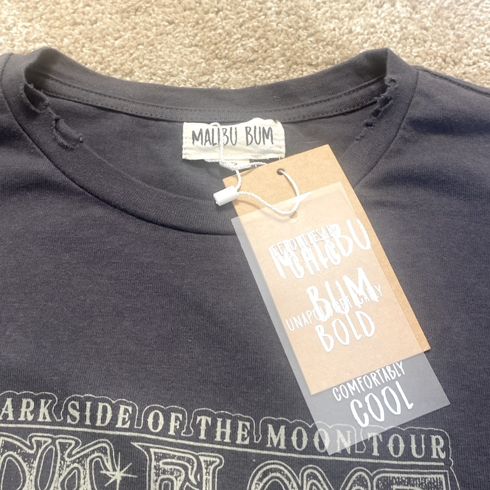 MALIBU BUM PINK FLOYD 1973 DARK SIDE OF THE MOON TOUR RADIO CITY HALL T-SHIRT - Picture 5 of 8